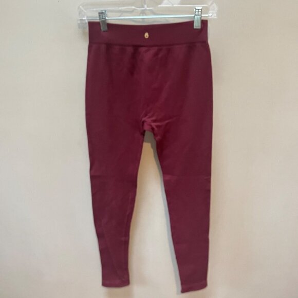 Spiritual Gangster‎ Maroon Ribbed Leggings- M/L - Picture 2 of 3